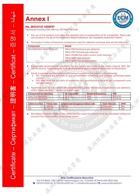 西安贏潤(rùn)環(huán)?？萍技瘓F(tuán)有限公司獲得“SIL證書(shū)認(rèn)證”SIL證書(shū)認(rèn)證